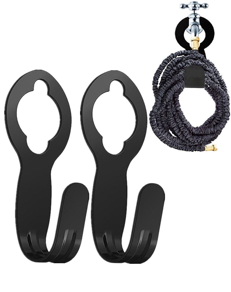 chic style Garden Hose Holder Hook, Pack 2 Metal Hose Hangers for 50ft 25ft Expandable Hose - Image 1